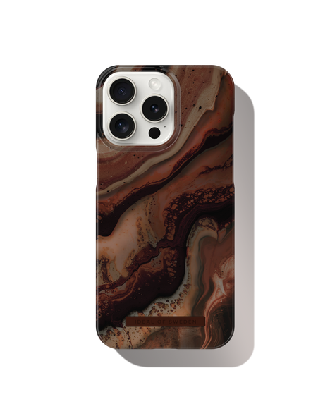 Mönstrat Mobilskal iPhone 15 Pro Max Dark Amber Marble – IDEAL OF SWEDEN