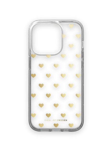 Clear Case iPhone 14 Pro Golden Hearts – IDEAL OF SWEDEN