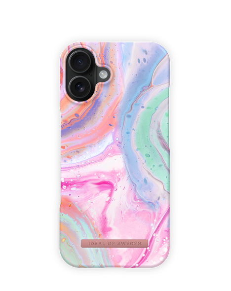 Mönstrat Mobilskal MagSafe iPhone 16 Pastel Marble – IDEAL OF SWEDEN