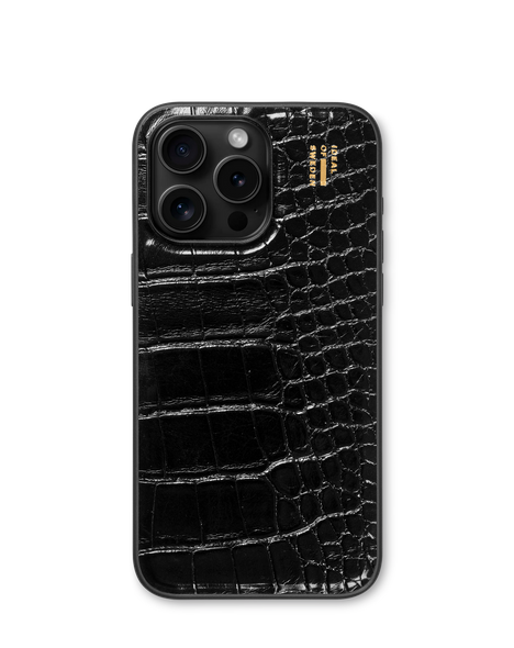 Mobilskal i Veganskt Läder MagSafe iPhone 15 Pro Max Black Croco – IDEAL OF SWEDEN