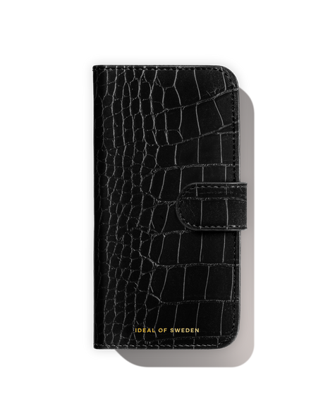 Plånboksfodral MagSafe iPhone 16 Pro Black Croco – IDEAL OF SWEDEN