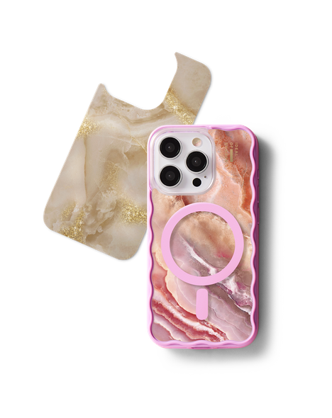 Print Pack iPhone 16 Blush Pink Marble – IDEAL OF SWEDEN