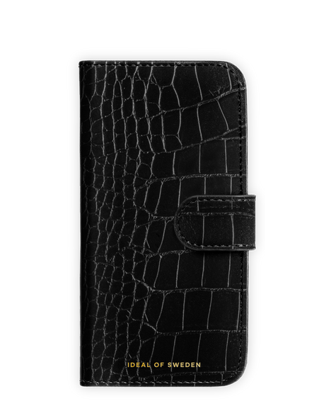 Plånboksfodral MagSafe iPhone 17 Black Croco – IDEAL OF SWEDEN