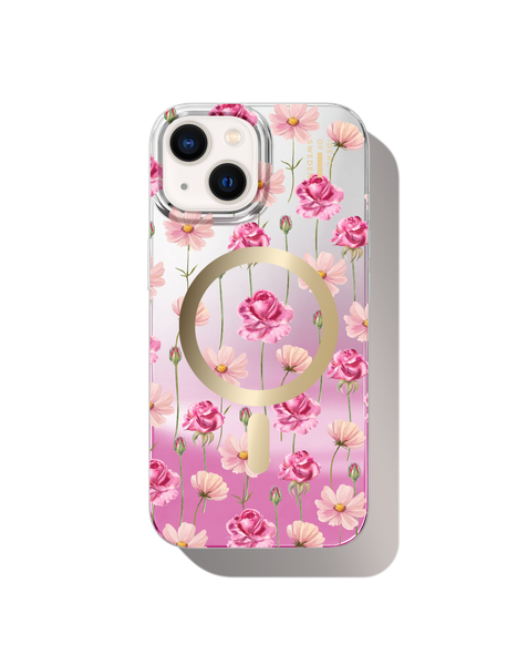 Mirror Case MagSafe iPhone 13 / 14 / 15 / 16e / 17e Rose Blush Floral – IDEAL OF SWEDEN