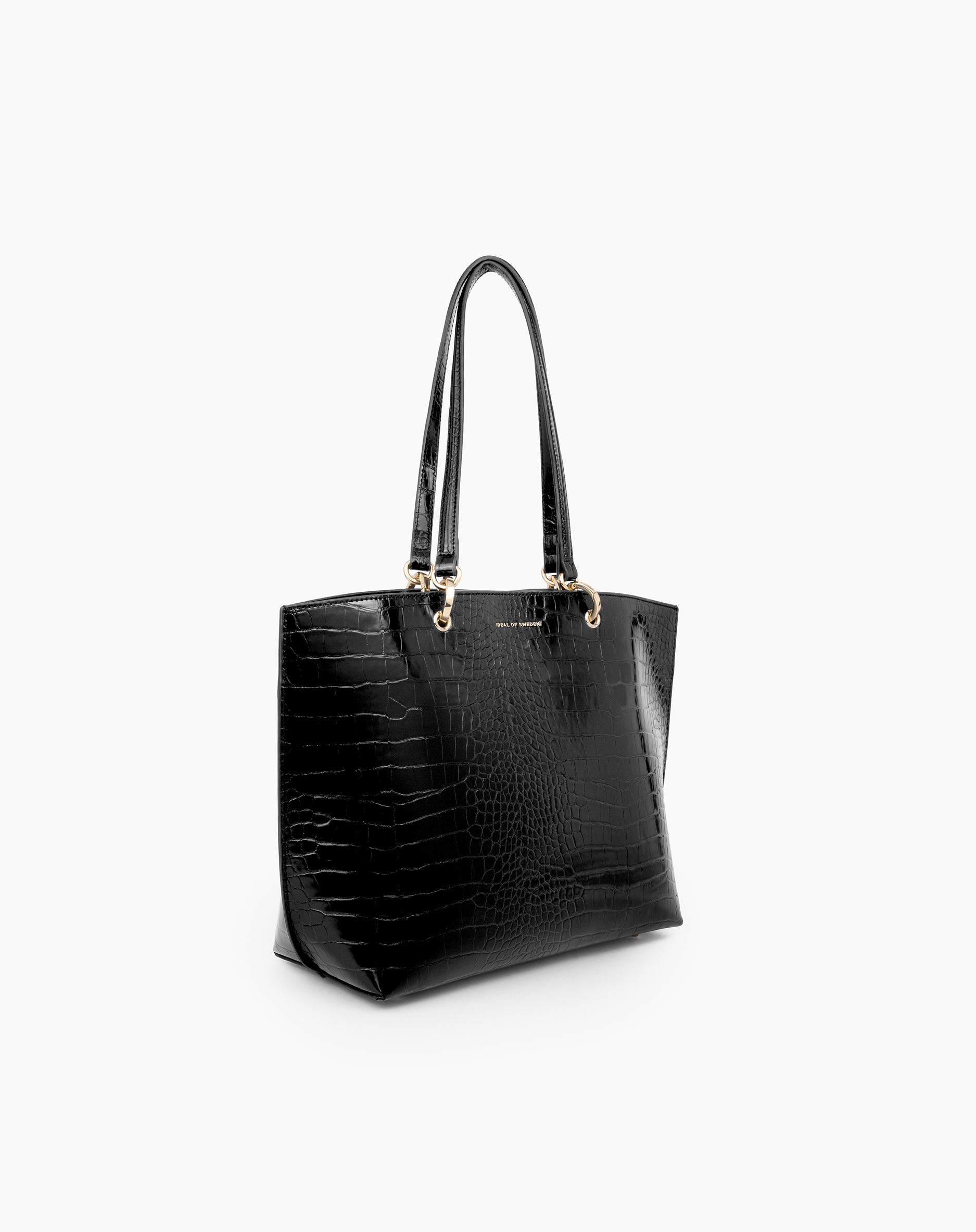 Medium Tulip Chain Tote Neo Noir Croco IDEAL OF SWEDEN Medium Tulip Chain Tote Neo Noir Croco IDEAL OF SWEDEN