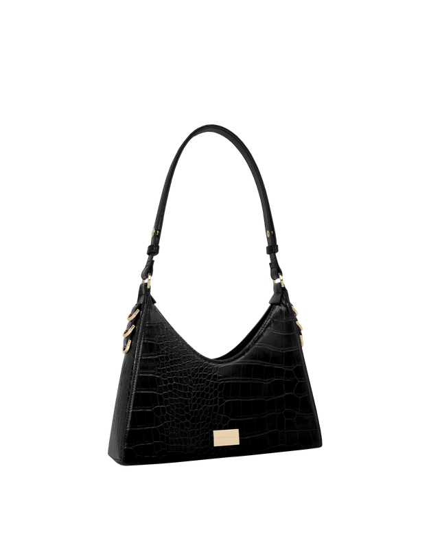 Curve-Cut Shoulder Bag