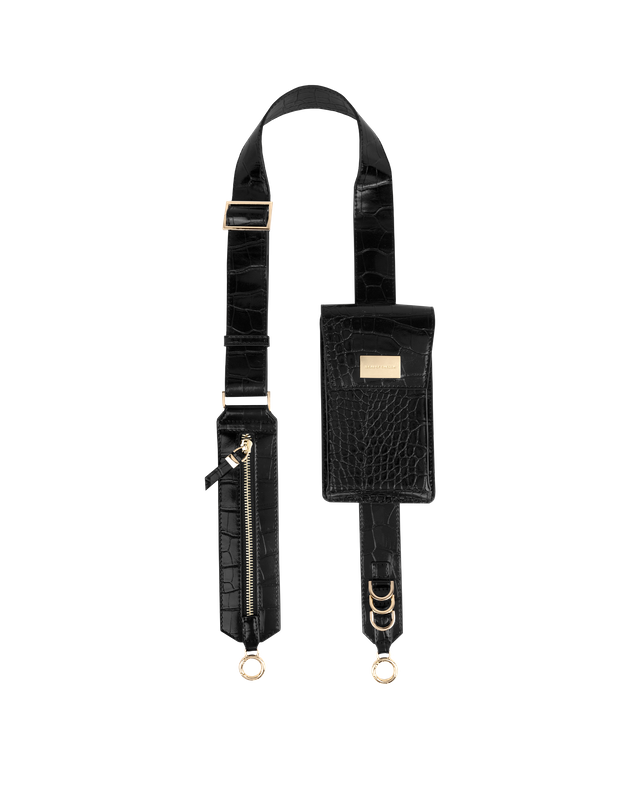Black Croco Utility Strap